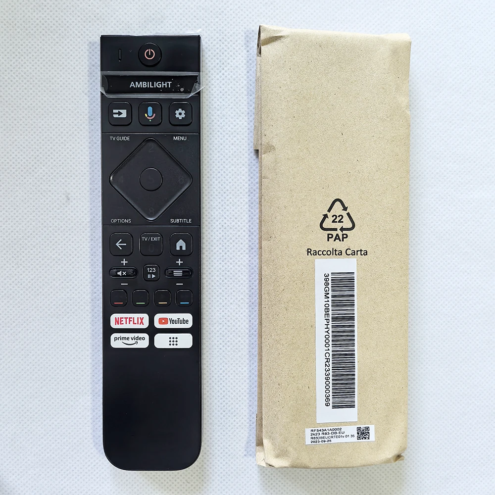 Control remoto recargable 398GM10BEPHY0001CR RF543A1A0002 para televisores OLED Philips series 810, 820, 8100, 860, 850, 849, 859
