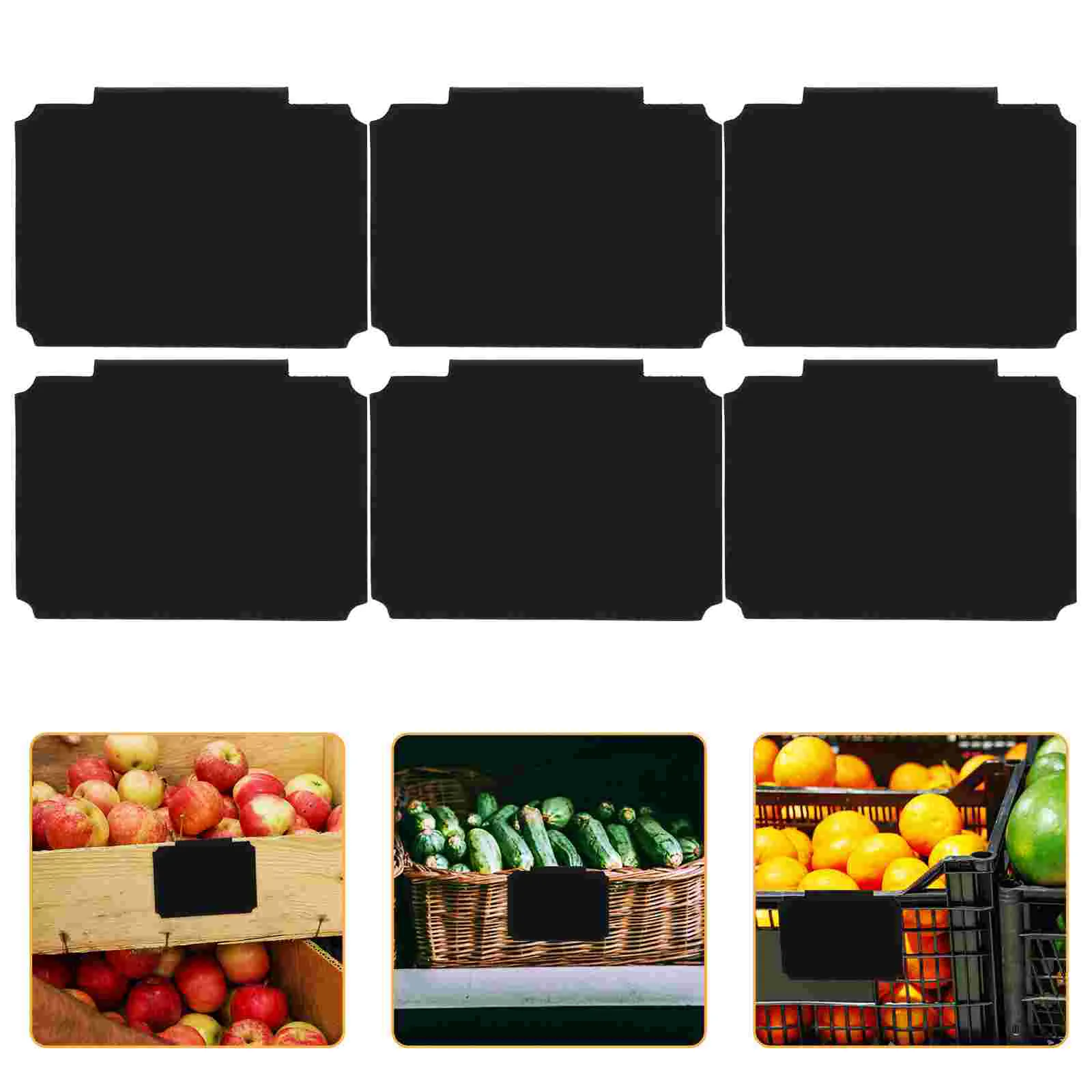 12 Pcs Label Holder Message Board Basket Labels for Organizing Storage Bins Re-writable Price Clip on Rewritable