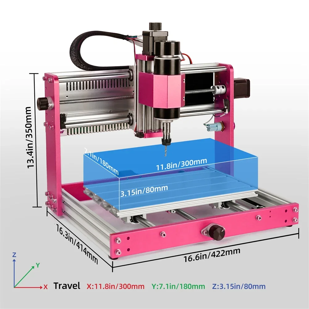 

Aluminum CNC 3018 Plus Frame Kit 52mm Diameter Spindle Holder Engraver with 3pcs Nema17 Stepper Motor 42HS48mm Stepping Motors