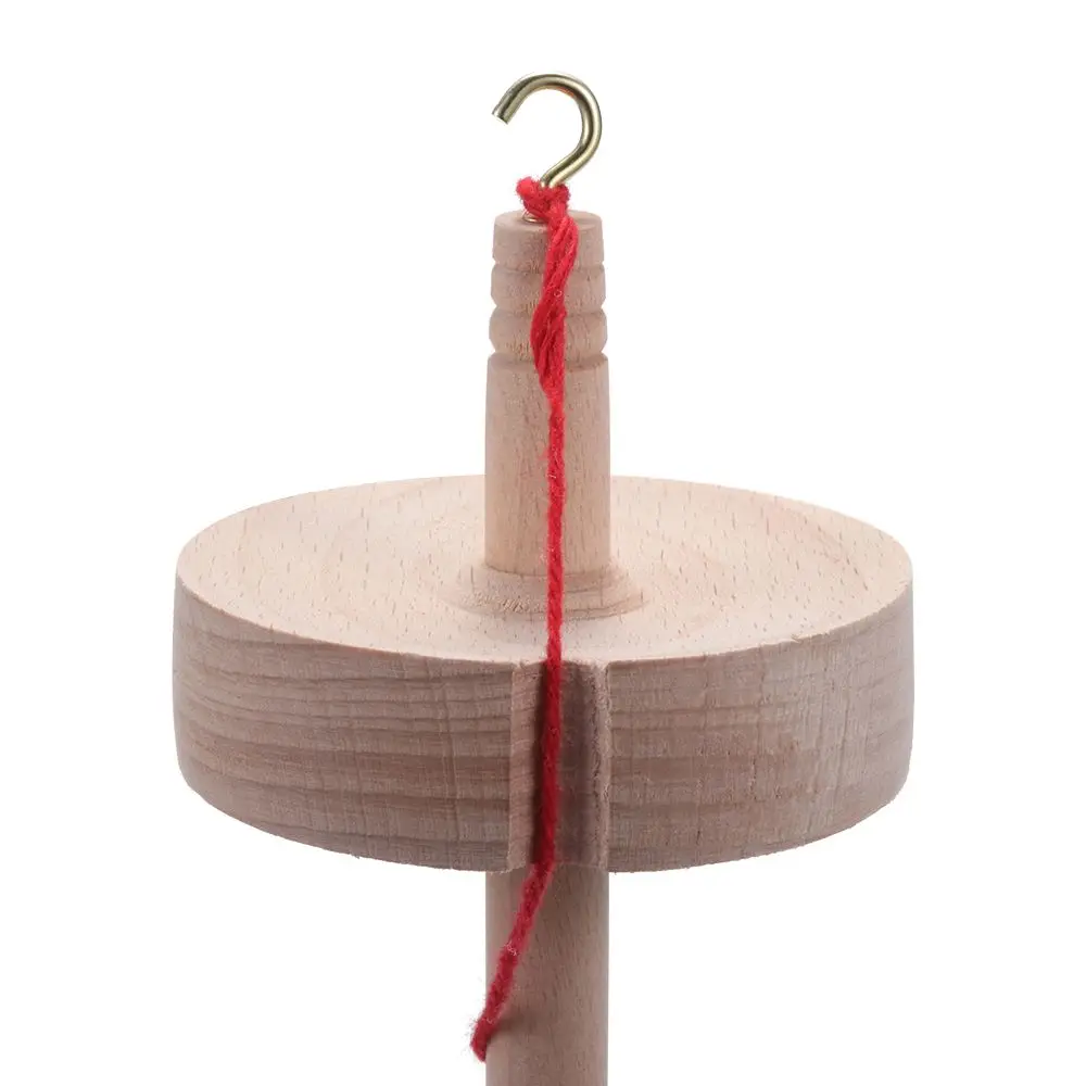 Rop Spindle Top Whorl Yarn Spin Hand Carved Wooden Whorl Drop Spindle For Beginners Hogard Storage Tools Sewing Accessories