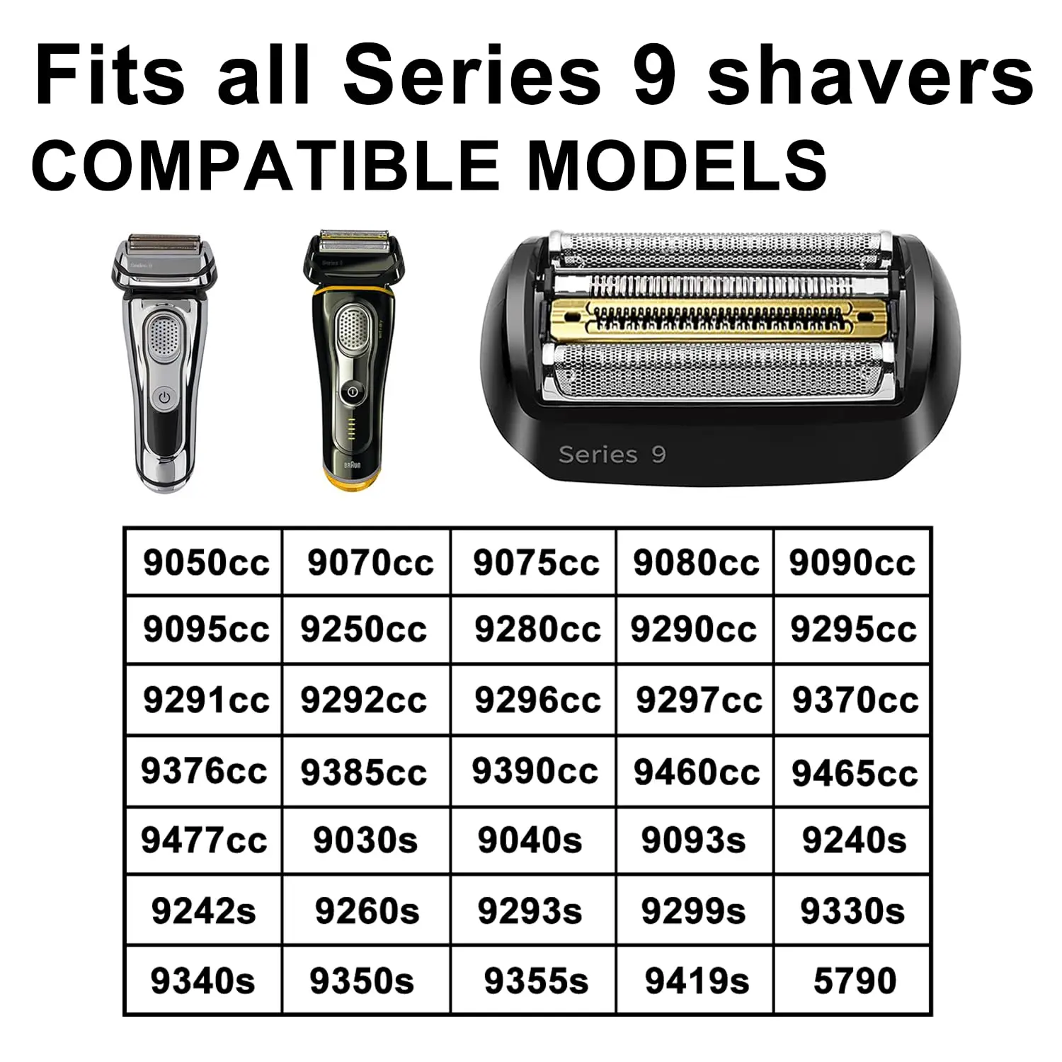 92B Electric Replacement Shaver Head Accessories For Braun Series 9 9290cc 9291cc 9370cc 9293s 9385cc 9390cc 9330s 9296cc