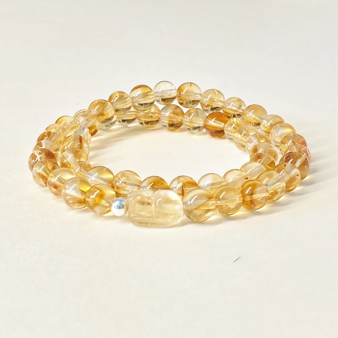

Natural Citrine Yellow Tower Crystal Bracelet Women's Light Luxury Fashion Citrine Pixiu Bracelet Niche Design