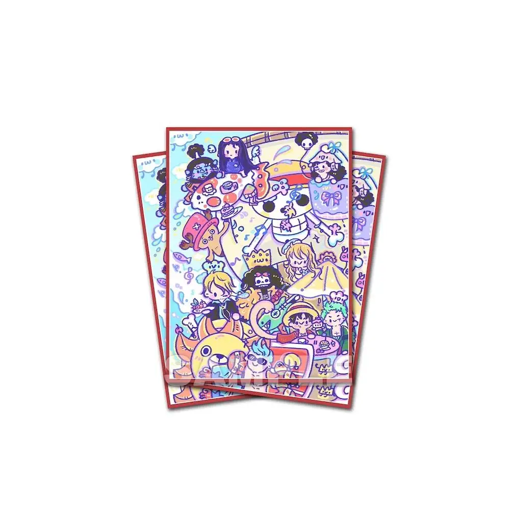 60Pcs/set One Piece Q-version card sleeve OPCG PTCG Anime and Game Collection Card Protective Cover Gift Toy 67*92mm