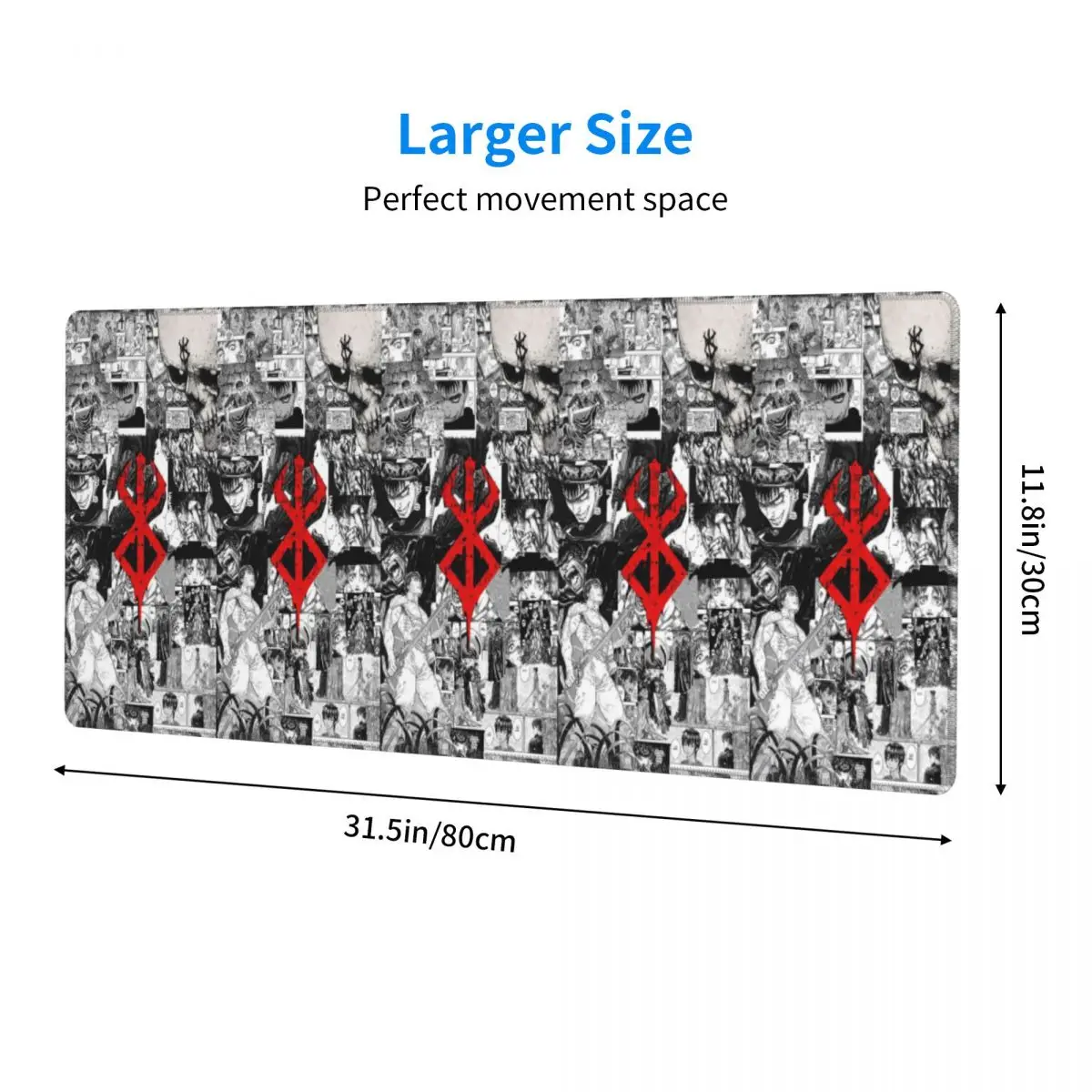 Large Mouse Pad Japan Anime Berserk Swordsman Manga Guts Gamer PC Laptop Mats Keyboard Carpet Computer Gaming Desk Mat