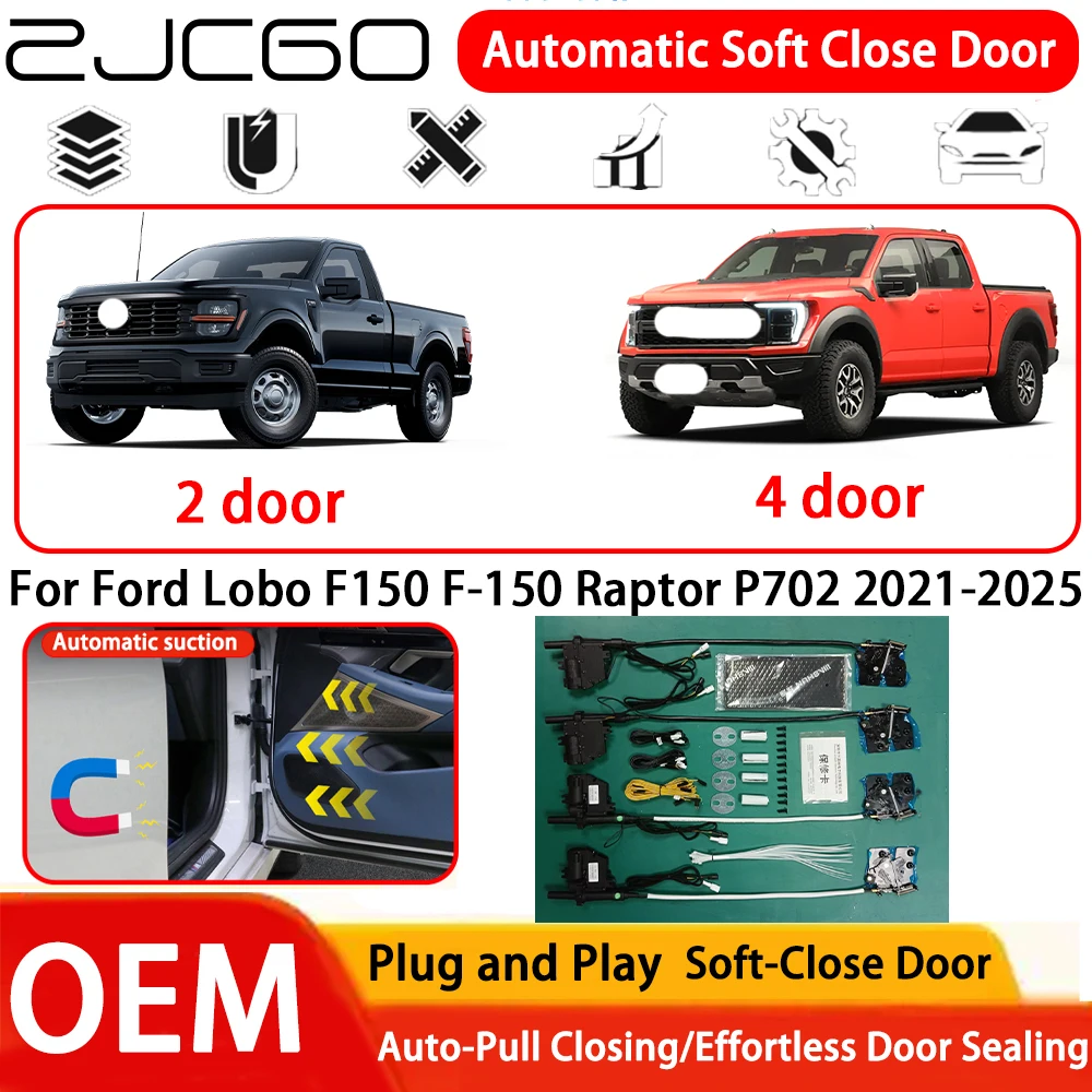 for Ford Lobo F150 F-150 Raptor P702 2021-2025 Car OEM Plug and Play Automatic Electric Soft Close Door Comfort Closing System