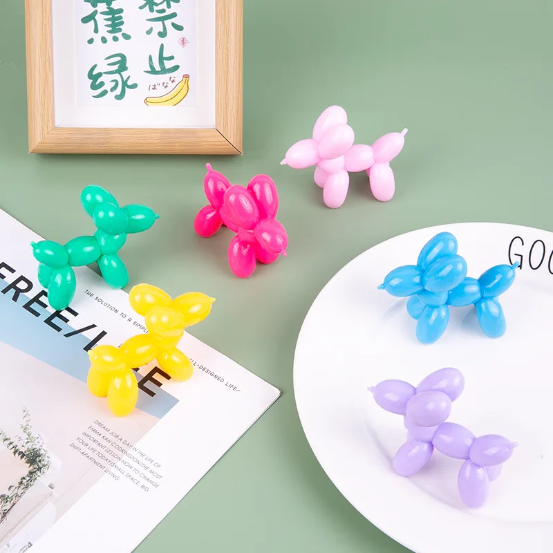 ใหม่น่ารักนุ่ม TPR บอลลูนสุนัขบีบช้า Rebound ของเล่นเด็กผู้ใหญ่ความเครียดบรรเทาของเล่นที่มีสีสัน Puppy Pinch ของเล่นของขวัญ