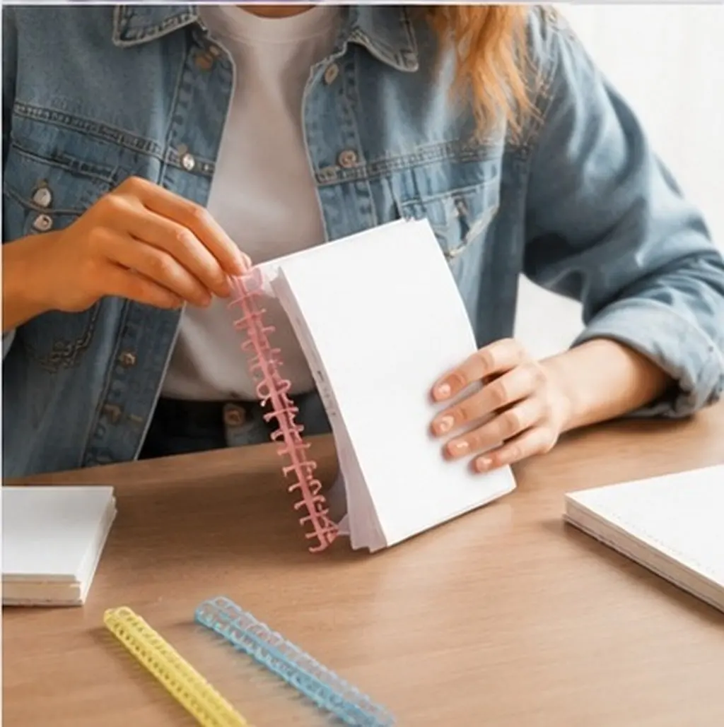 10Pcs Plastic Loose Leaf Binder Rings Heavy-Duty Hinged Book Rings for DIY Notebook Organizer Scrapbook Calendar School Office