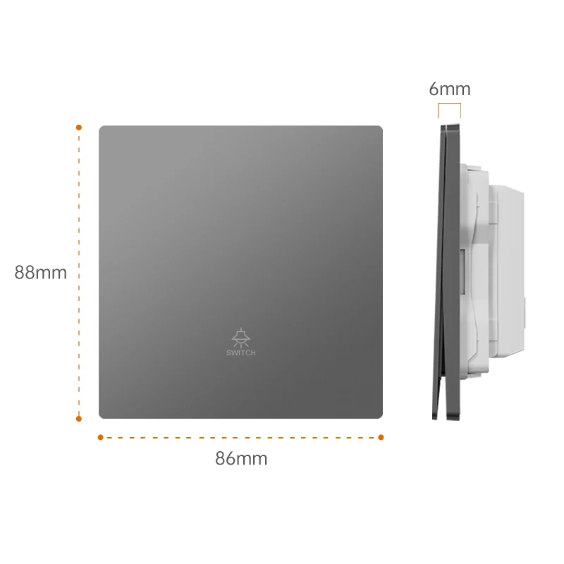 مقبس شحن سريع ذكي USB من النوع C باللون الأبيض العالمي، مآخذ طاقة مزدوجة 5 سنون، مفتاح إضاءة جداري كهربائي للمملكة المتحدة #5