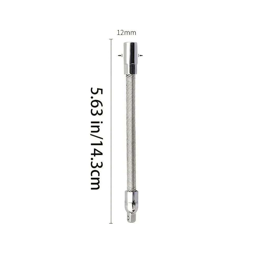 2Pcs Socket Extension Rod Flexible Universal Connecting Rod Bendable Flexible Shaft for Multi-Angle Use Repair Tool