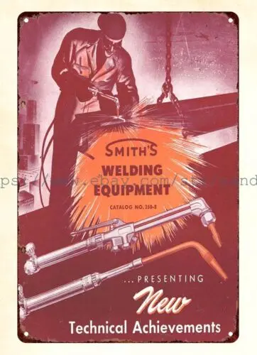 1951 Smith's Welding Equipment metal tin sign unique wall decor living room