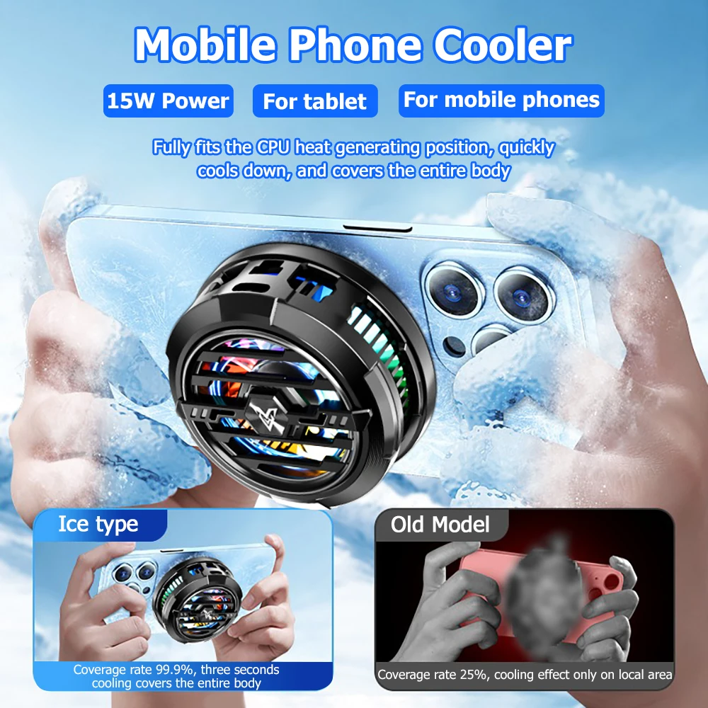Gaming Accessories Dropshipping Suppliers - 15W Полупроводниковый магнитный кулер для телефона