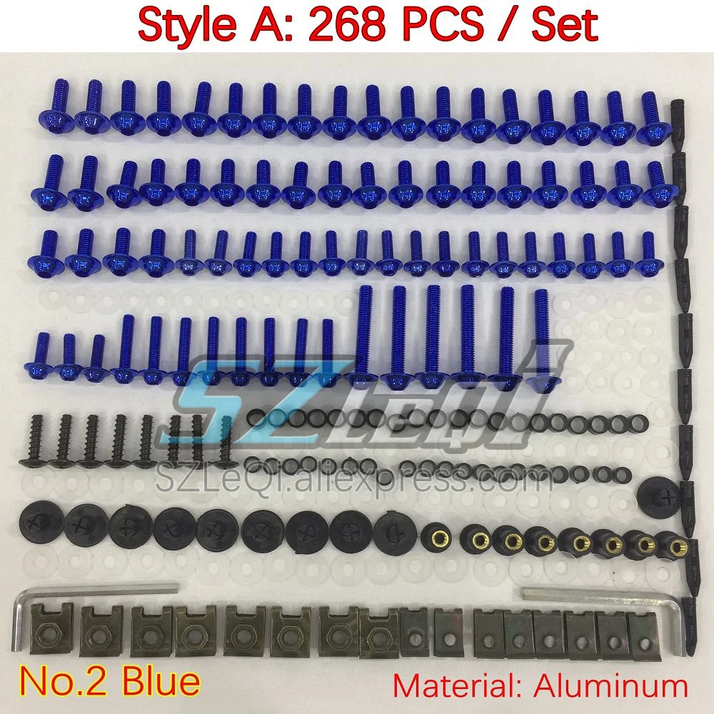 Fairing Bolts Full Screw Kit For YAMAHA TZR-250 3XV TZR250 TZR 250 92 93 94 95 96 97 1992 1996 1997 Body Bolt Screws Nuts 268ps