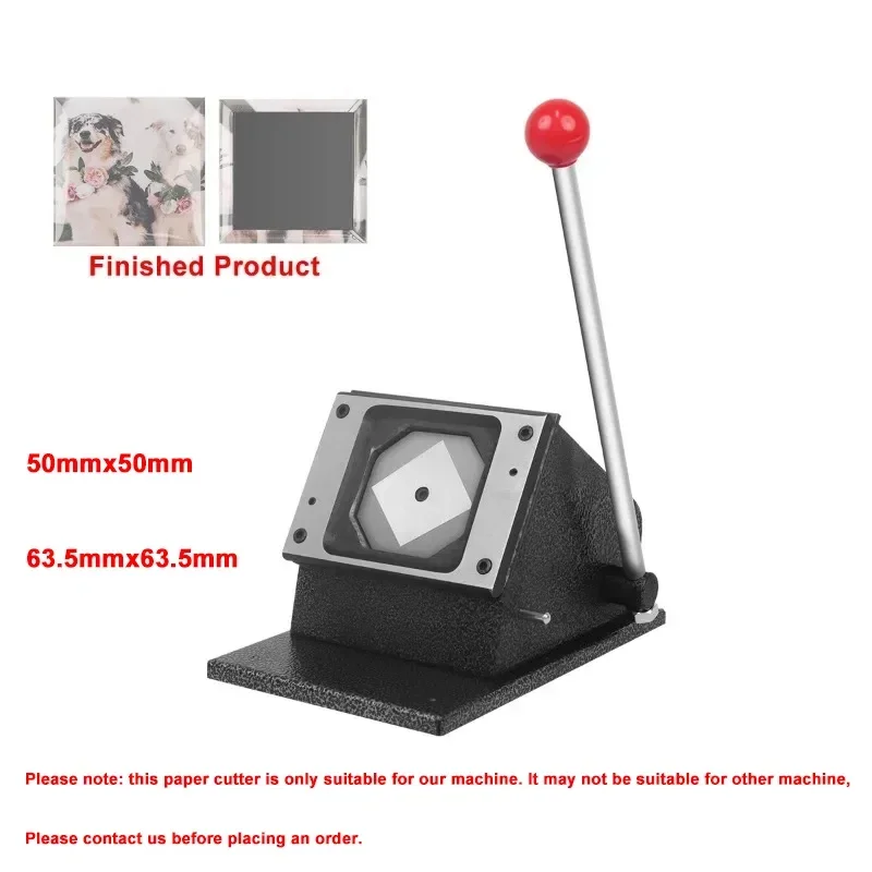 50*50mm/63.5*63.5mm Square Paper Cutter DIY Suitable for Rectangle Shape Button Making Machine Refrigerator Magnets