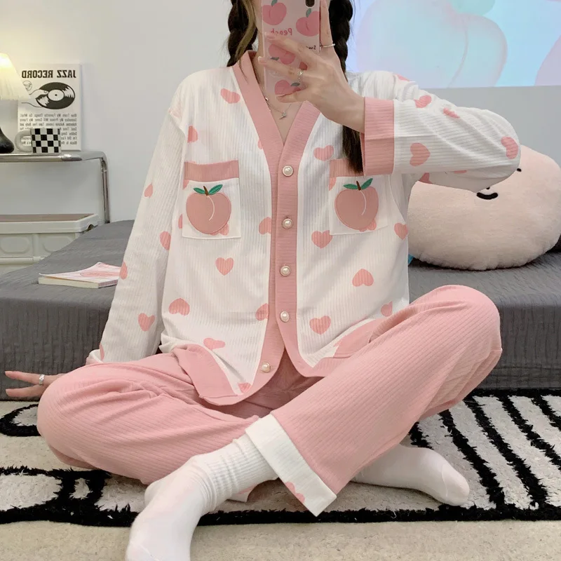 

Maternity Clothes Maternal Home Clothing Cotton Thin Breastfeeding Clothing Pajamas Warm Pregnant Women Clothing Pajama Sets