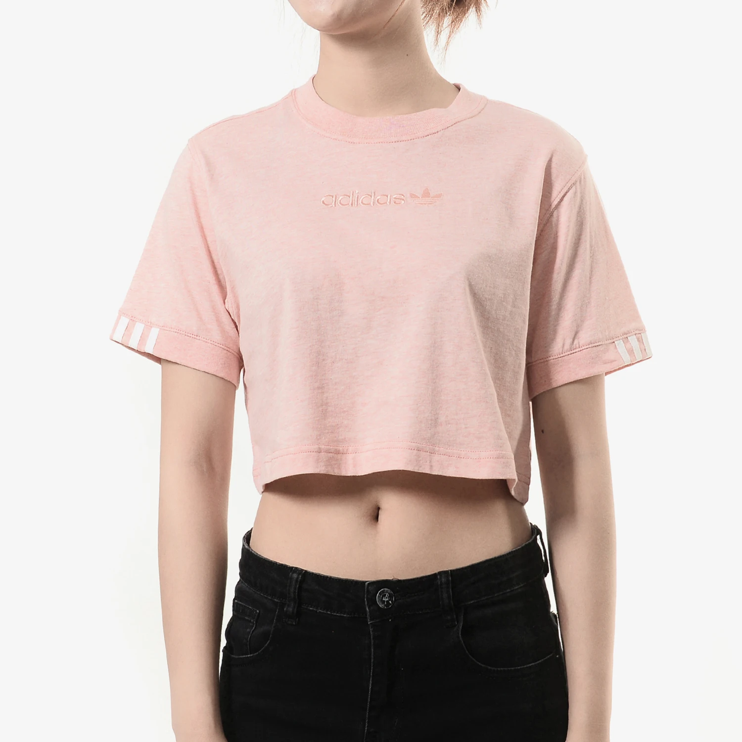 

Adidas натуральная очаровательная женская спортивная повседневная модная укороченная футболка DU2351