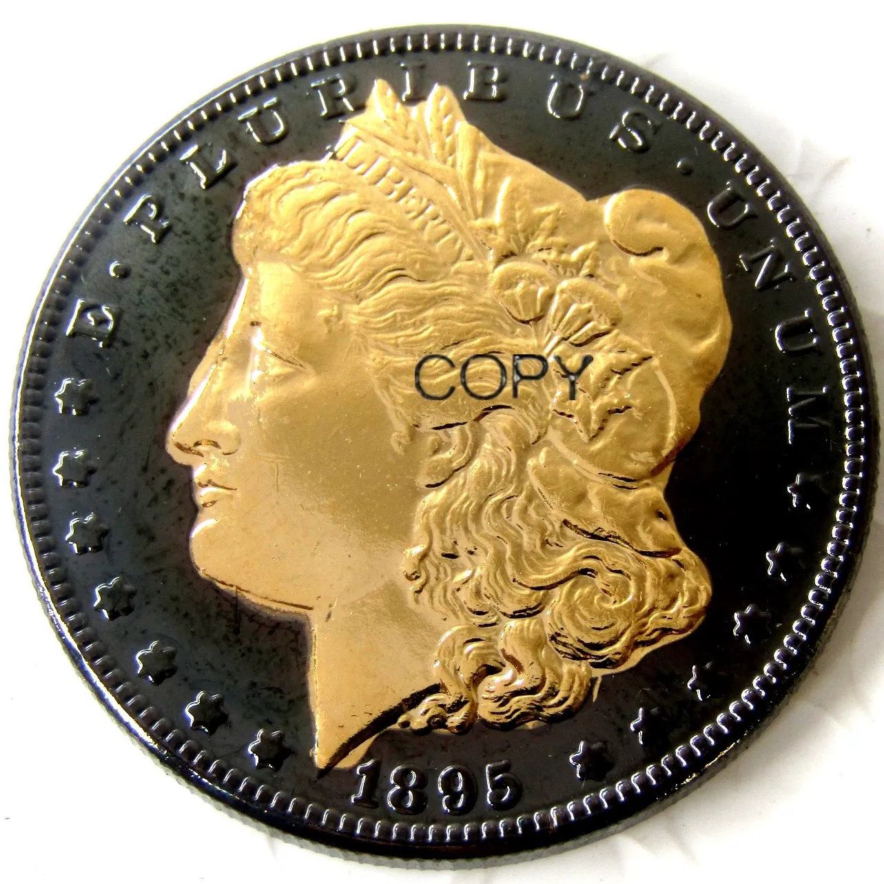 

US Art Morgan Dollar 1895O Black Gold Plated Copy Coin