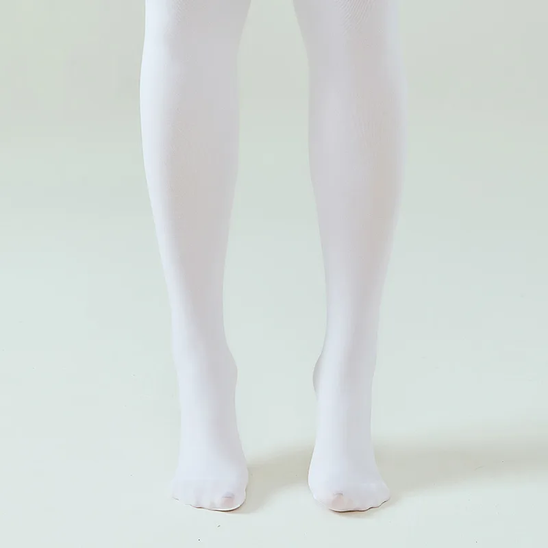 สีขาว Dance Tights สําหรับผู้หญิงยืดบัลเล่ต์ฝึกถุงเท้าบางชุดชั้นใน Pantyhose เต้นรํา Exam ถุงน่องประสิทธิภาพ