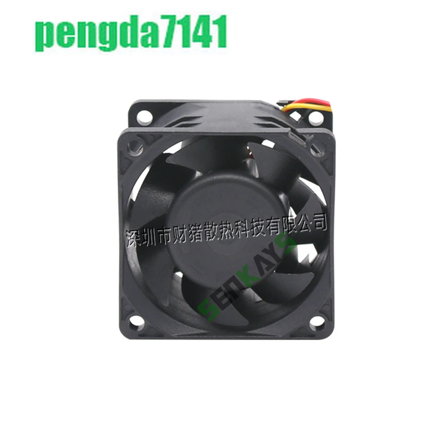 Bearing bola ganda 60x60x38mm 6038 DC 24V 6800rpm kipas Server peralatan mesin Brushless angin Super kipas keras 2510 3pin