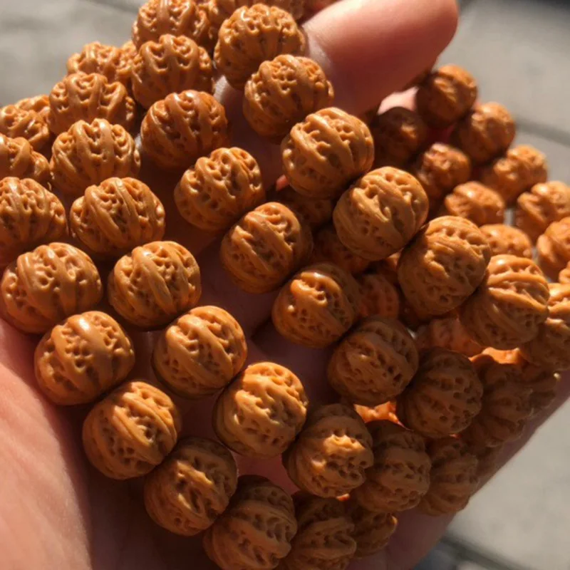 Monkey Head Carved Jingbaleng Walnut Bodhi 12mm about 20 Bracelets