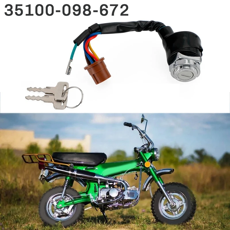

Motorcycle Replacement Ignition Switch W/Key For Honda CT70 Trail 70 Mini Bike K0 1969-1971 35100-098-672