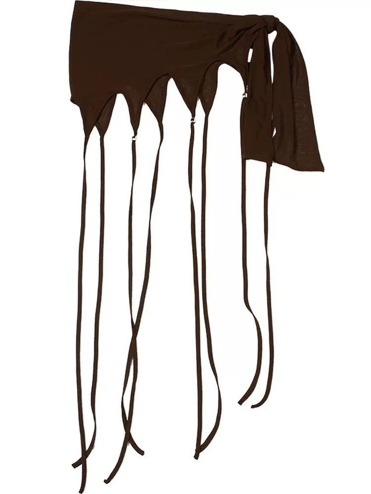 Jupes à franges féeriques pour femmes, Harajuku, voir Streetwear, jupe à bandes irrégulières, Sexy, Grunge, tendance, esthétique Y2k, 2025