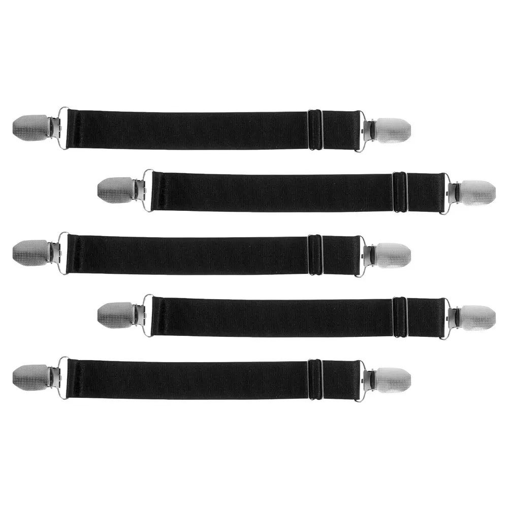 

5 Pcs Elastic Boot Clips Adjustable Leg High Elasticity Anti Slip Motorcycle Riding Cycling Pants Leg Strap