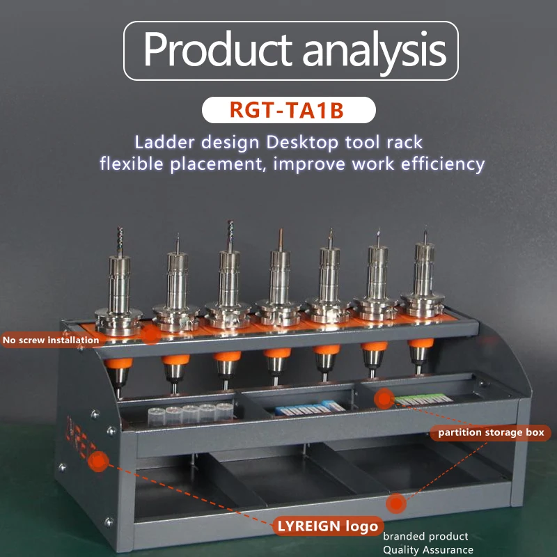 Mechanic Tool Cart CAT40 Storage Rack Tool Cabinet Cnc Tool Rack Trolley Workbench