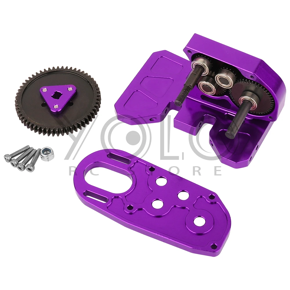 LCG 2 Low Gearbox Middle Transmission Box with Gear Skid Plate For 1/10 RC Crawler Axial SCX10 II III Capra TRX4 Upgrade Parts