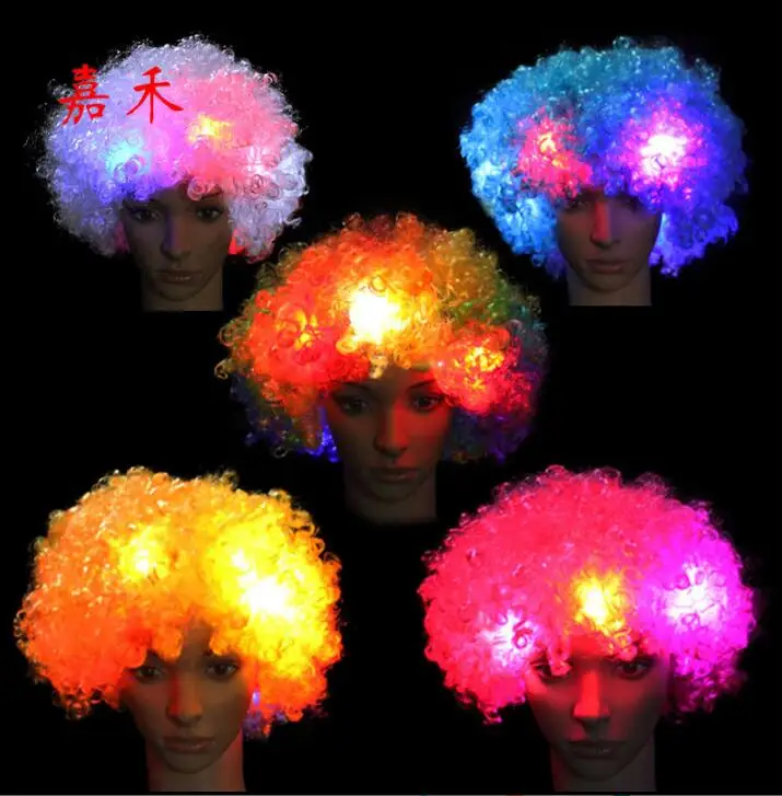 Luminous Wig Led Light Clown Headwear Flashing Props Perform