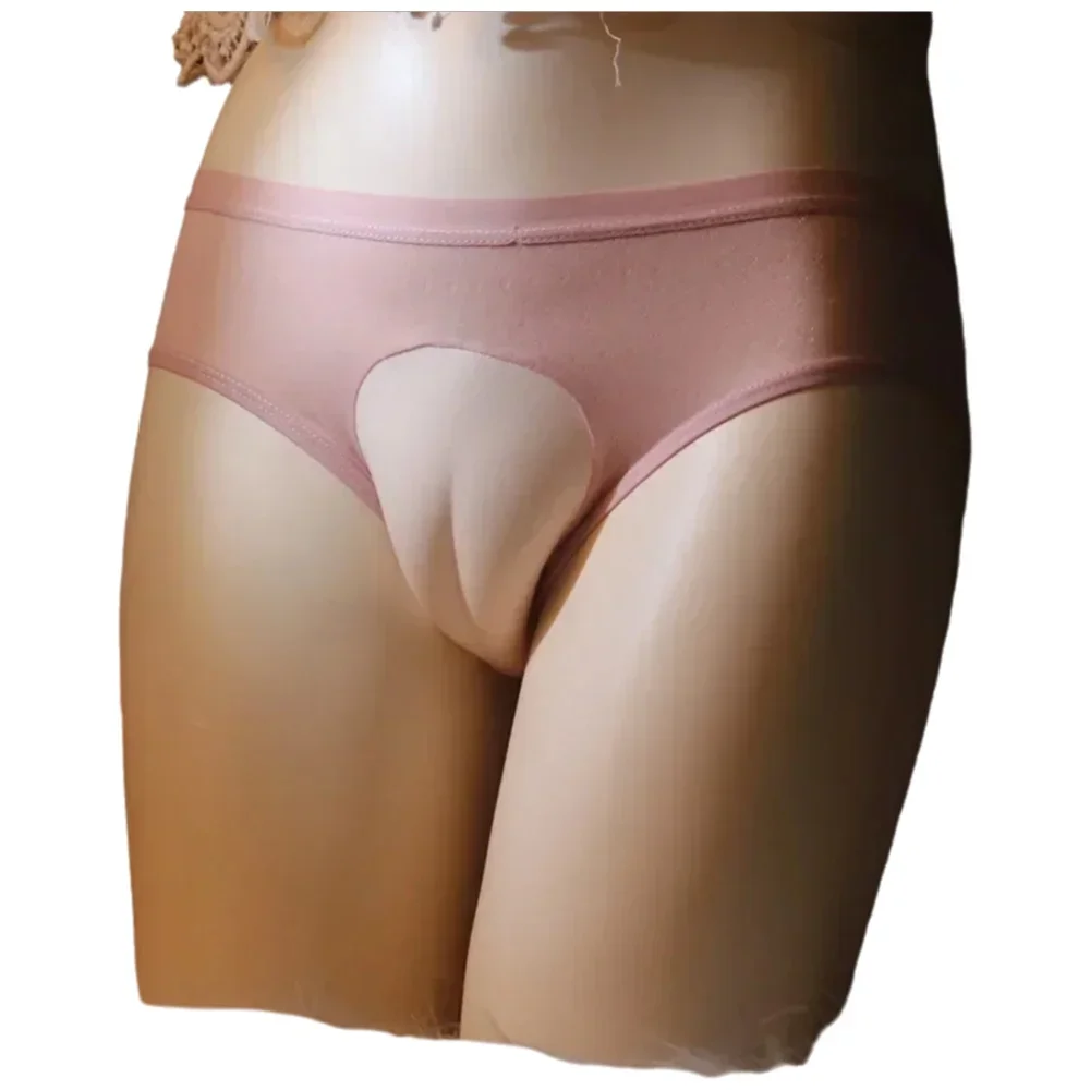 

Crossdressing Sissy Panties Men Sexy See Through Briefs Camel Toe Underwear Open Crotch Transparent Gays Imitates Lingerie