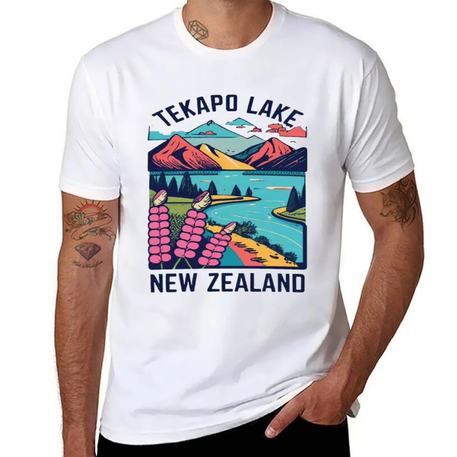 

Explore Lake Tekapo, Takapo Lake stargazing, Lake Side Lupins, Resorts, Tekapo Lake, Camping And Backpacking T-Shirt