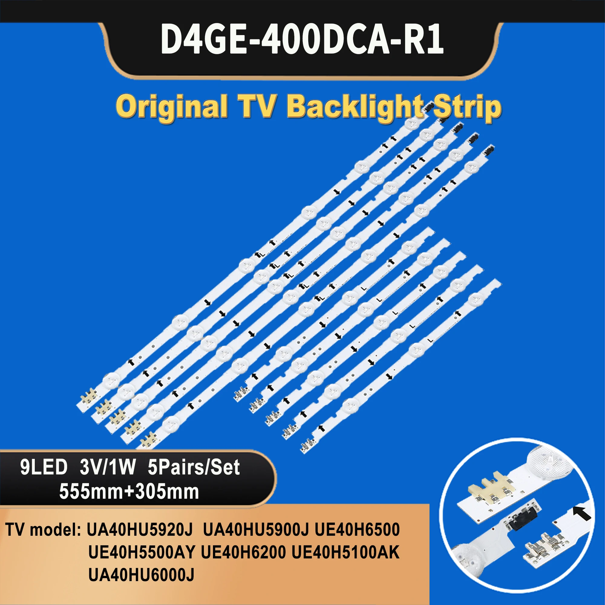 TV-024  LED TV Backlight Strips For Samsung 40H 3V 1W LED TV Repair Spare Parts Price D4GE-400DCA-R1 D4GE-400DCB-R1