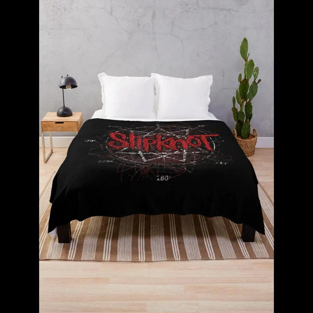 SLIPKNOT Band Logo Überwurfdecke mit Scribble Star Design für gemütlichen Komfort