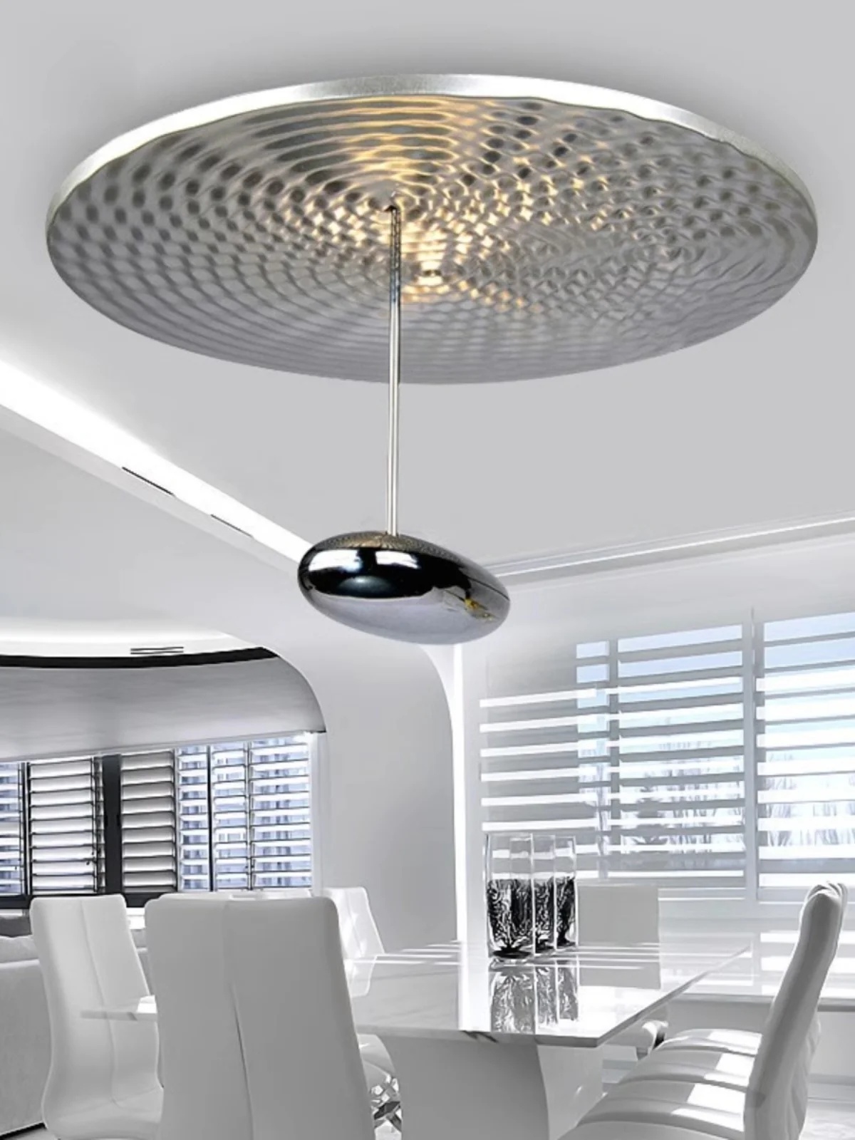 Italian Designer's Pebble Ceiling Light Circular Master Bedroom Living Room Mercury Villa Dining Room Bean Sprout Pendant Light
