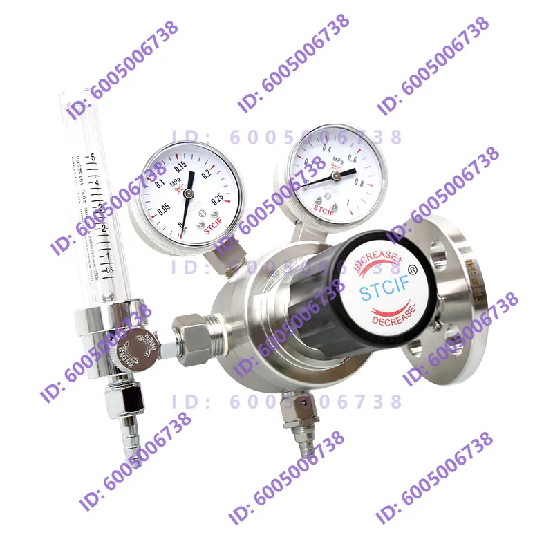Stainless steel pressure reducing valve R22SL-G 0.25 * 1MPa Flange DN15 pipeline pressure reducing valve with flange flowmeter