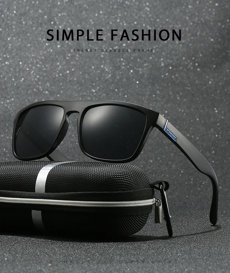 Polarisierte Herren Mode Eckige Sonnenbrille Klassische Marken-Designer-Sonnenbrille Angeln Camping Herren-Brillen – Detail 1