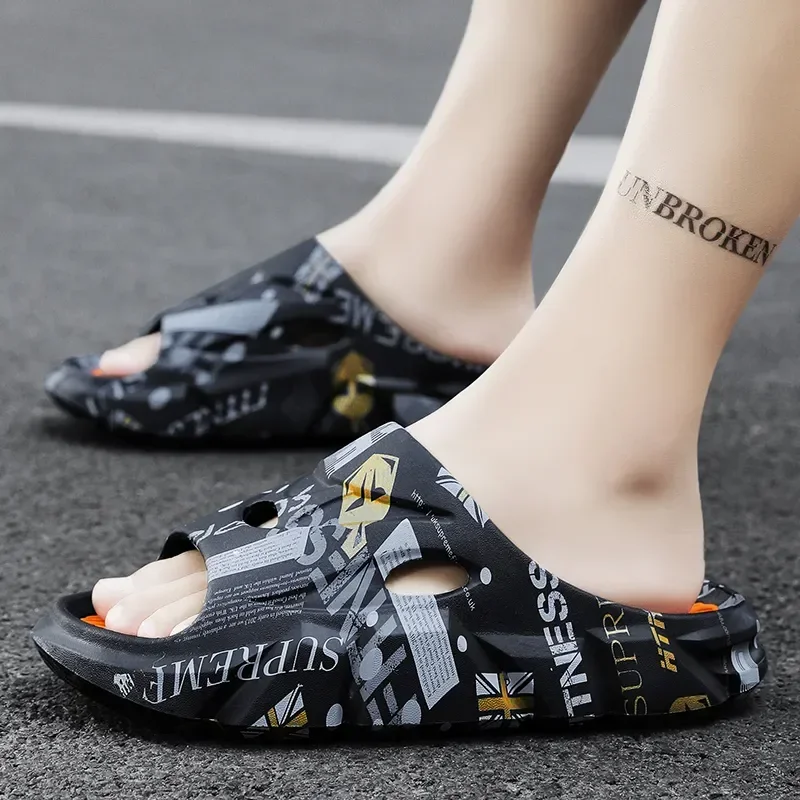 Original New Style Slippers Men's Sandals Summer Fashion Thick Bottom Anti-slip Slip-on Flip Flops Camouflage Beach Slides Shoes - view 4