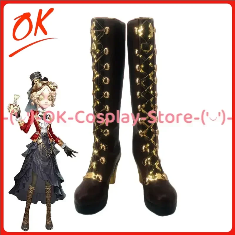 

[Customized] Mechanic Tracy Reznik Baroness Heart Lock Cosplay Shoes Game Identity V Anime Roleplay Props Party PU Leather Boots