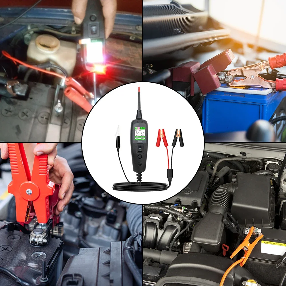 P100 Automotive Circuit Tester 12V 24V Power Circuit Probe Kit Car Truck Battery Voltage Resistance Diagnostic Tool - view 6