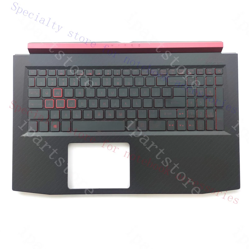 A+  For Acer Nitro 5 AN515-53 N16C7 N17C1  Palmrest Backlit Keyboard 6B.Q3ZN2.001