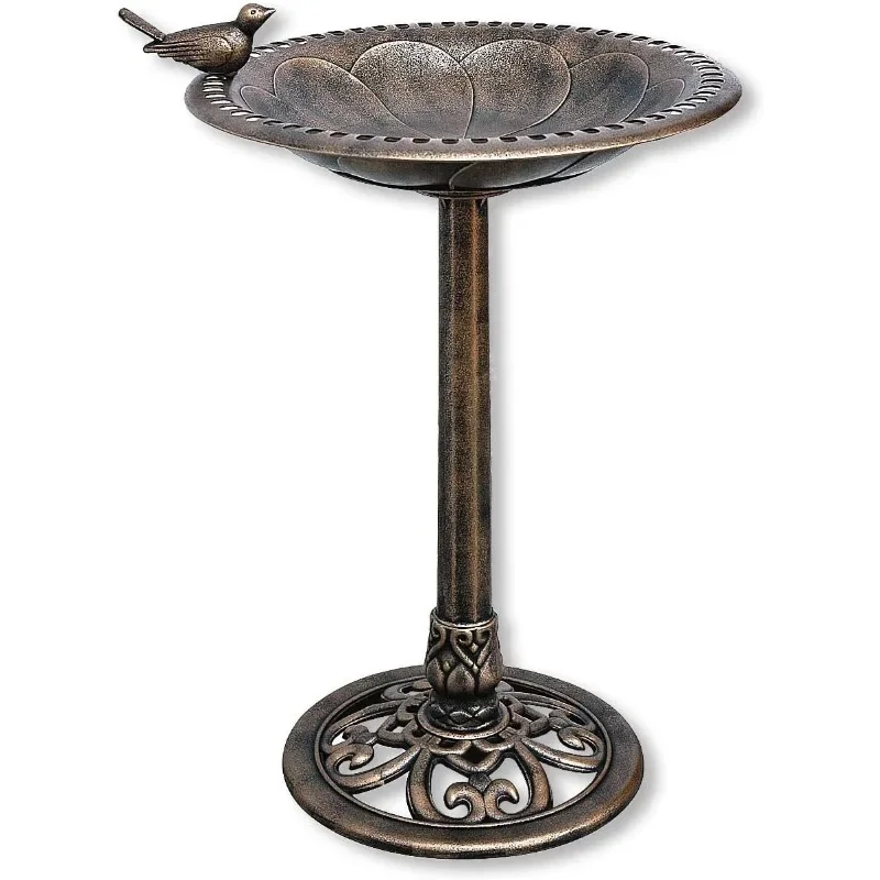 

Authenticity guarantee.Outdoor Garden Bird Bath- Bronze- Weather Resistant Polyresin-30 Inch.HOME