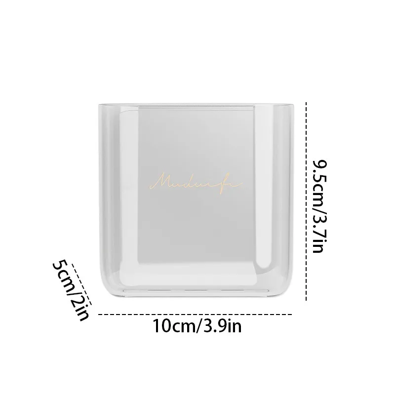 1PC Wall Mounted Storage Box Transparent Remote Control Organiser Mobile Phone Charging Stand Data Cable Organiser