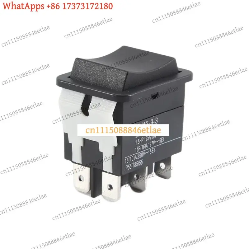 Rocker Switch HY12-9-3 6-Pin 125V 250V Pushbutton Industrial Electric Switch, Replacement Parts