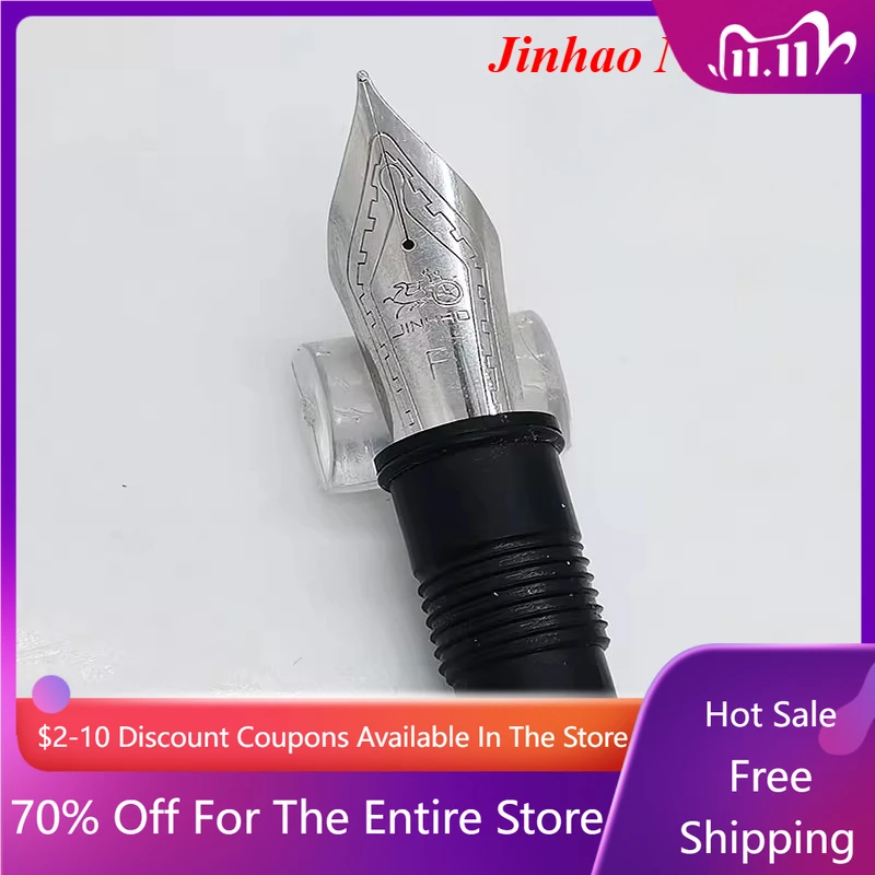 

Наконечники для перьевой ручки Jinhao No 8 EF F M 0,38 0,5 0,7 мм, большой размер, универсальный наконечник для школьников, чернила для письма, наконечник, золотой, серебряный наконечник