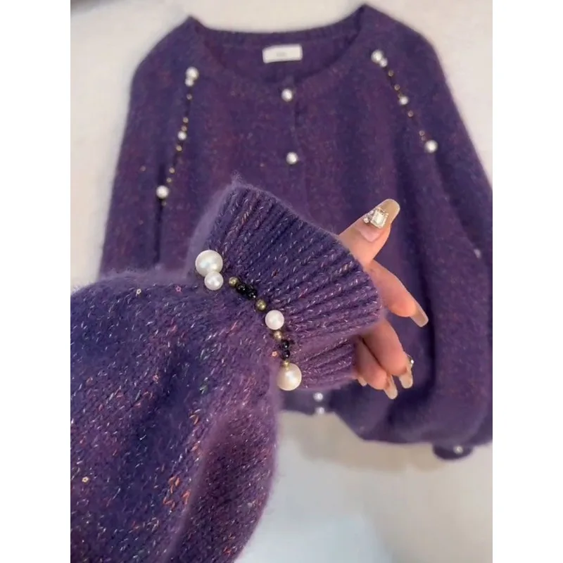 

Blouse Jacket Knitwear Women's Knit Long-sleeved Premium Cardigan New Comfortable Minimalist Niche Versatile Elegant Distinctive