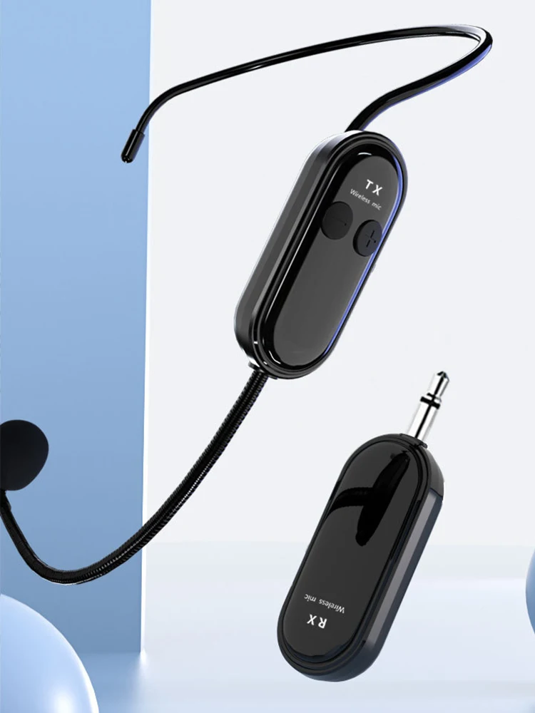 2.4G سماعة رأس مع ميكروفون لاسلكي طويل المدى سماعة ميكروفون رئيس يده ميكروفون 2 في 1 لمكبر صوت المرحلة مكبرات الصوت تعليم