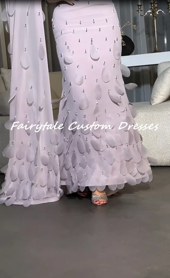 Fairytale Pearl Pink Strapless Mermaid Long dresses Formal occasion dresses Elegant and pretty women's dresses Dubai Luxury Even