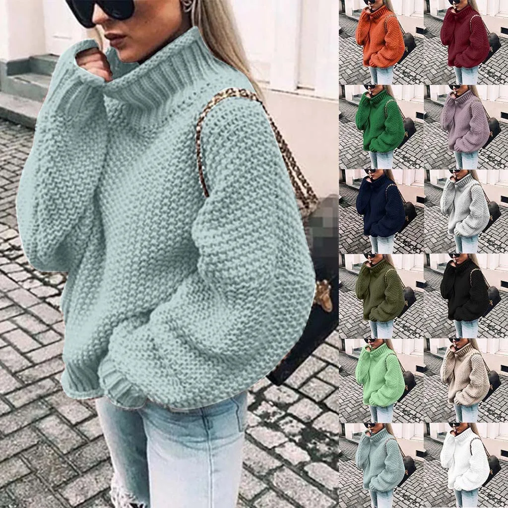 Otoño Invierno suéter mujer moda básica jersey femenino manga de murciélago suéter sólido Casual tejido ropa de calle сislavт pulôver