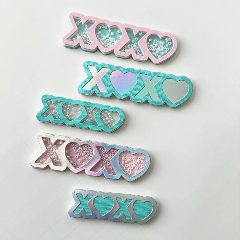 2 Sizes XOXO Shaker Metal Cutting Dies for DIY Scrapbooking Album Paper Cards Decorative Crafts Embossing Die Cuts