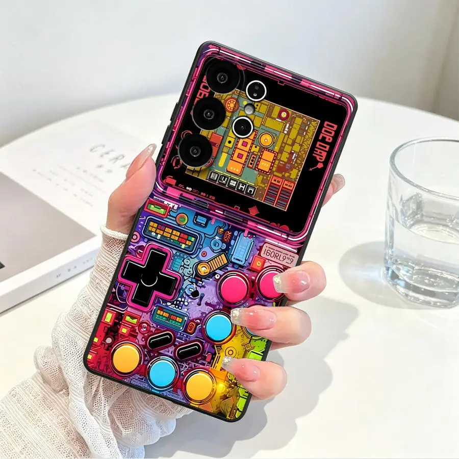 Cyber Handheld Pink Case für Samsung Galaxy S26 Ultra S20 S21 FE S26+ S10 S9 S25 Plus S23 Note 20 8 9 10 S25+ S24 Handyhülle